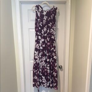 Dress Barn Purple and White Floral Maxi Dress